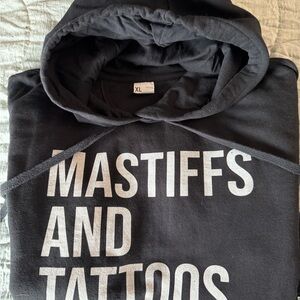 Black Mastiff Hoodie / Bold White Text